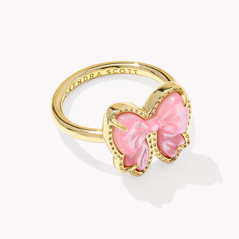Kendra Scott Haley Bow Gold Band Ring - Size 9 - NWT